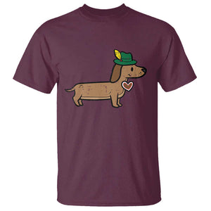 Oktoberfest Dachshund T Shirt Cute Sausage Dog German Munich TS02 Maroon Print Your Wear