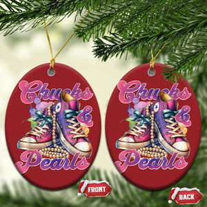 Kamala 2024 Christmas Ornament Chuck And Pearls Harris I'm With Her TS02 Oval Red Print Your Wear