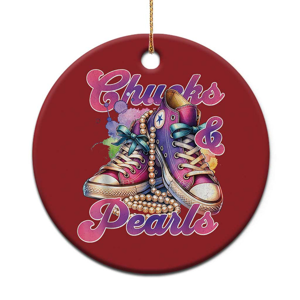 Kamala 2024 Christmas Ornament Chuck And Pearls Harris I'm With Her TS02 Print Your Wear