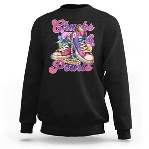 Kamala 2024 Sweatshirt Chuck And Pearls Harris I'm With Her TS02 Black Print Your Wear