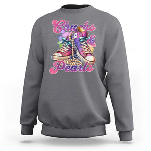 Kamala 2024 Sweatshirt Chuck And Pearls Harris I'm With Her TS02 Charcoal Print Your Wear