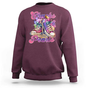 Kamala 2024 Sweatshirt Chuck And Pearls Harris I'm With Her TS02 Maroon Print Your Wear