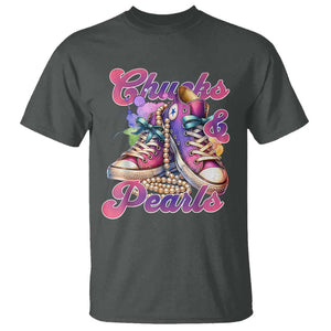 Kamala 2024 T Shirt Chuck And Pearls Harris I'm With Her TS02 Dark Heather Print Your Wear