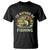 Funny Bass Fishing T Shirt I'd Rather Be Fishing Retro Vintage TS02 Black Print Your Wear