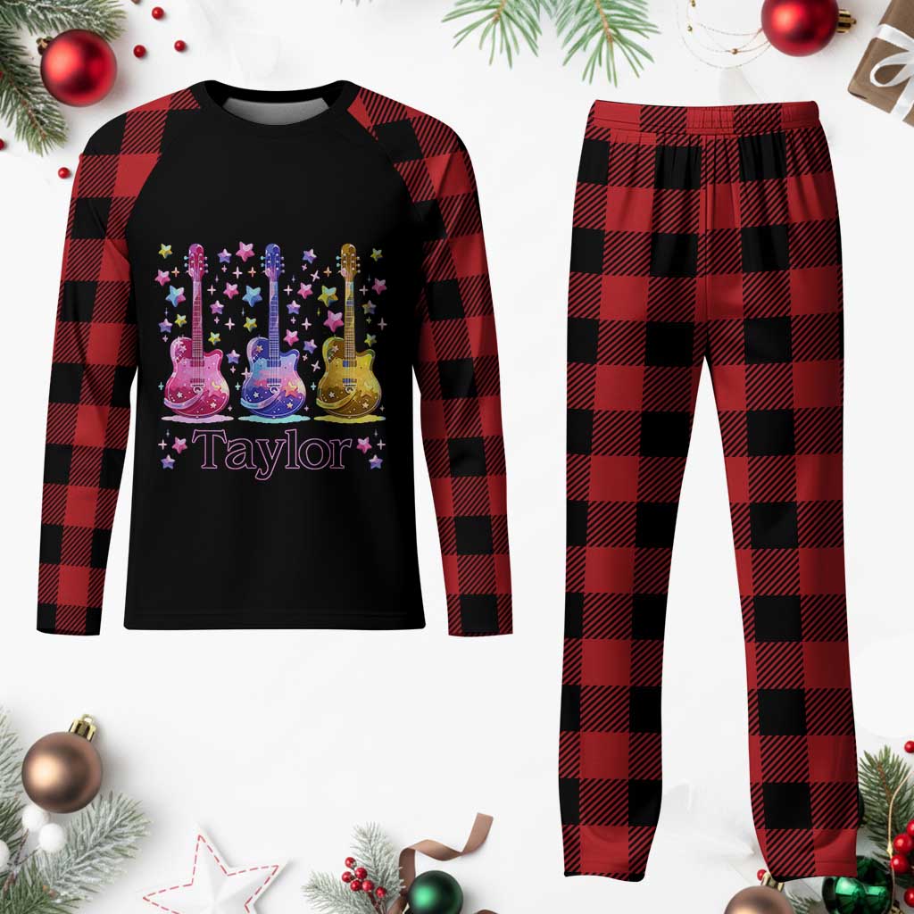 Taylor Name Plaid Pajama Set Retro Groovy 70s 80s TS02 Buffalo Plaid Print Your Wear