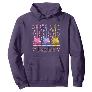 Taylor Name Hoodie Retro Groovy 70s 80s TS02 Purple Print Your Wear