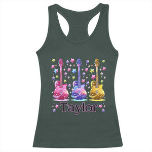 Taylor Name Racerback Tank Top Retro Groovy 70s 80s TS02 Dark Forest Green Print Your Wear