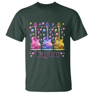 Taylor Name T Shirt Retro Groovy 70s 80s TS02 Dark Forest Green Print Your Wear