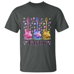 Taylor Name T Shirt Retro Groovy 70s 80s TS02 Dark Heather Print Your Wear