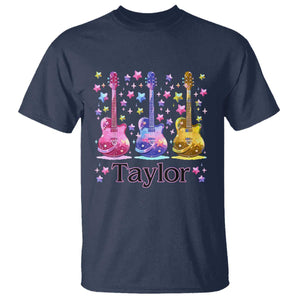 Taylor Name T Shirt Retro Groovy 70s 80s TS02 Navy Print Your Wear