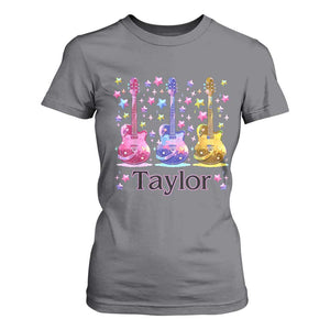 Taylor Name T Shirt For Women Retro Groovy 70s 80s TS02 Charcoal Print Your Wear