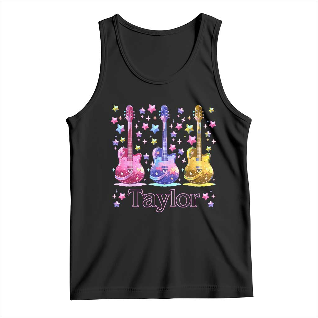 Taylor Name Tank Top Retro Groovy 70s 80s TS02 Black Print Your Wear