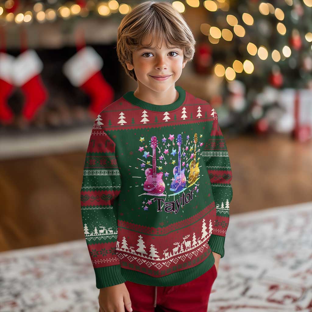 Taylor Name Ugly Christmas Sweater Retro Groovy 70s 80s TS02 Christmas Print Your Wear