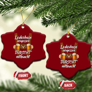 Lederhosen Forgotten Oktoberfest Ceramic Ornament Durscht Mitbracht Funny Beer Drinking TS02 Print Your Wear