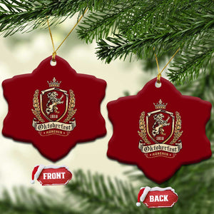 Oktoberfest Munchen Lion Crest Ceramic Ornament Classic Bavarian Festival TS02 Print Your Wear