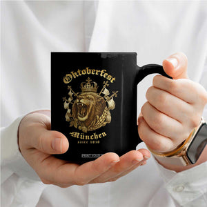 Oktoberfest Munchen Roaring Lion Coffee Mug Since 1810 Crown and Beer Weapon TS02 Print Your Wear