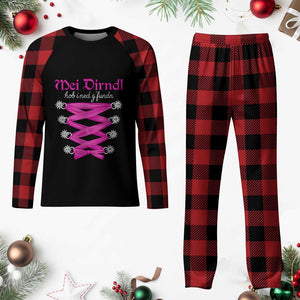 Funny Oktoberfest Corset in Pink Plaid Pajama Set I Have Not Found My Dirndl TS02 Buffalo Plaid Print Your Wear