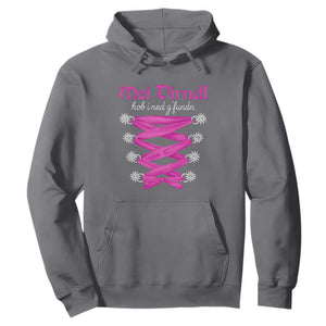 Funny Oktoberfest Corset in Pink Hoodie I Have Not Found My Dirndl TS02 Charcoal Print Your Wear