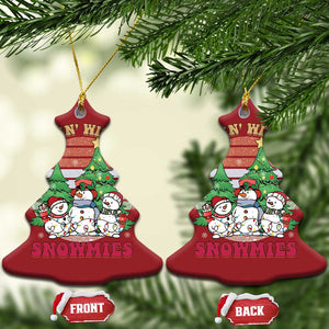 Chrismas Snowman Christmas Ornament Chillin' With My Snowmies Retro Xmas Vibe TS02 Christmas Tree Red Print Your Wear