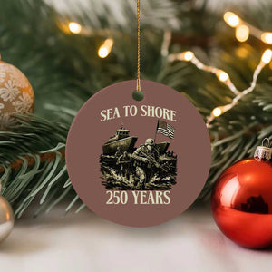 Military Navy 250th Anniversary Ceramic Ornament Sea To Shore 250 Years TS02 1pc Mocha Print Your Wear