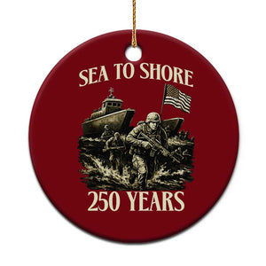 Military Navy 250th Anniversary Ceramic Ornament Sea To Shore 250 Years TS02 1pc Red Print Your Wear