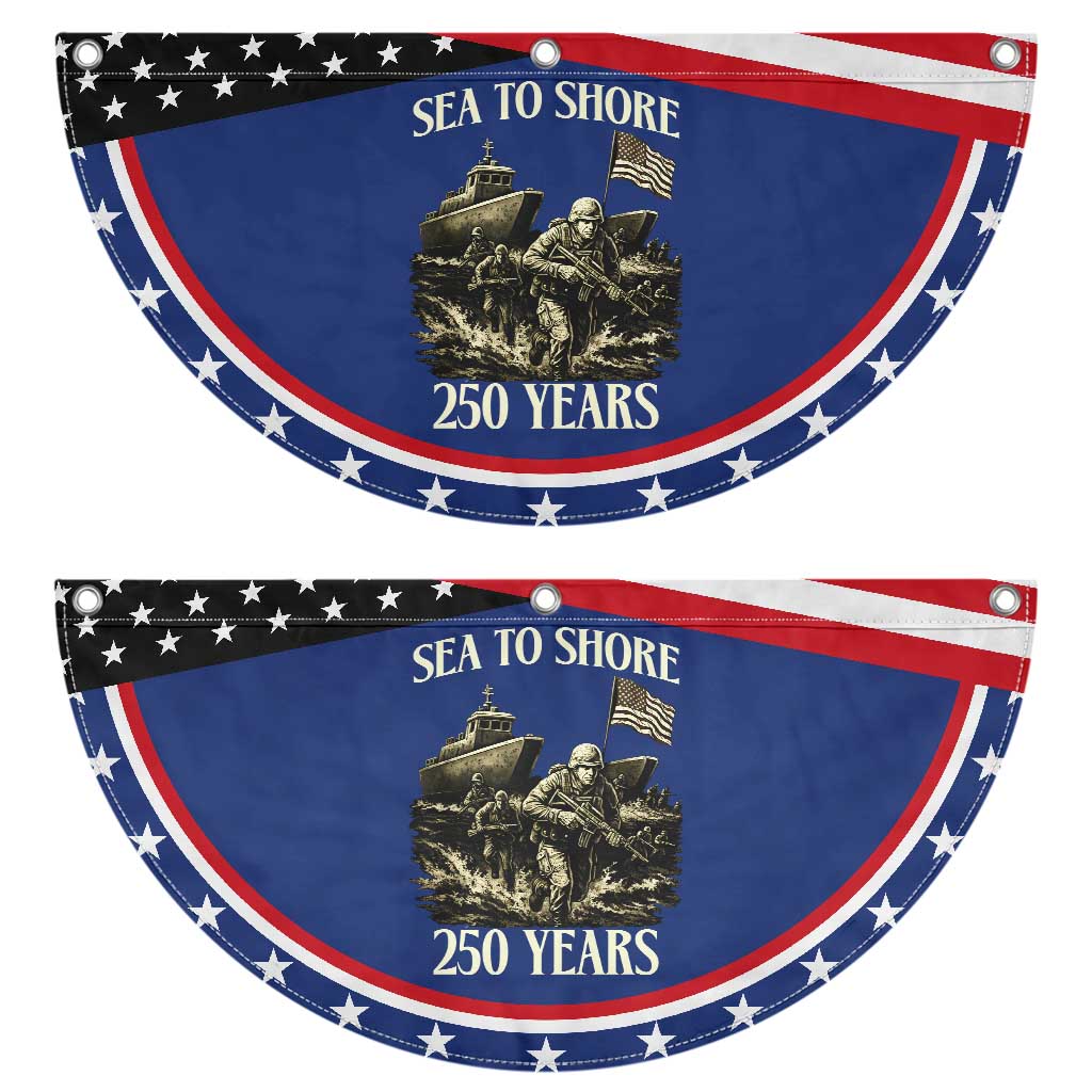 Military Navy 250th Anniversary Patriotic Fan Flag Sea To Shore 250 Years TS02 2pcs pack Classic Navy Print Your Wear