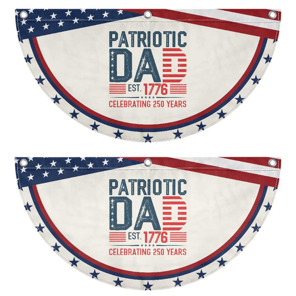 American Dad 250 Years Patriotic Fan Flag Est. 1776 Funny USA Semiquincentennial TS02 2pcs pack Classic Beige Print Your Wear