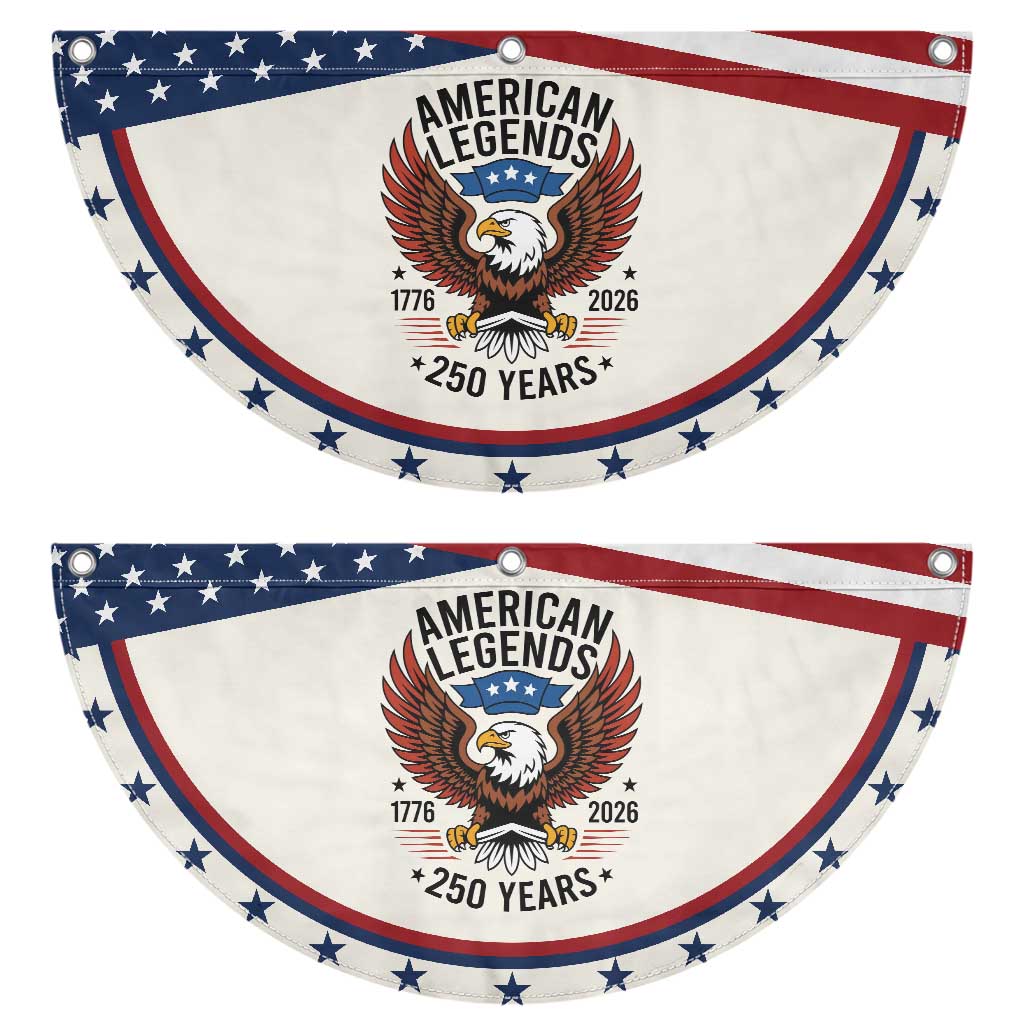 American Legends Bald Eagle Patriotic Fan Flag 250 Years Heritage 1776 to 2026 Semiquincentennial TS02 2pcs pack Classic Beige Print Your Wear