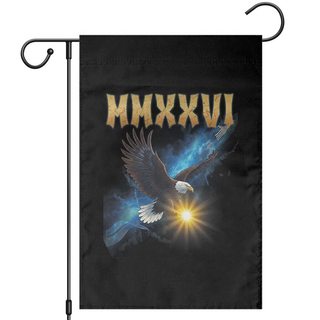 MMXXVI 2026 Eagle Garden Flag Epic Patriotic Capitol Flag USA 250th Anniversary TS02 Black Print Your Wear