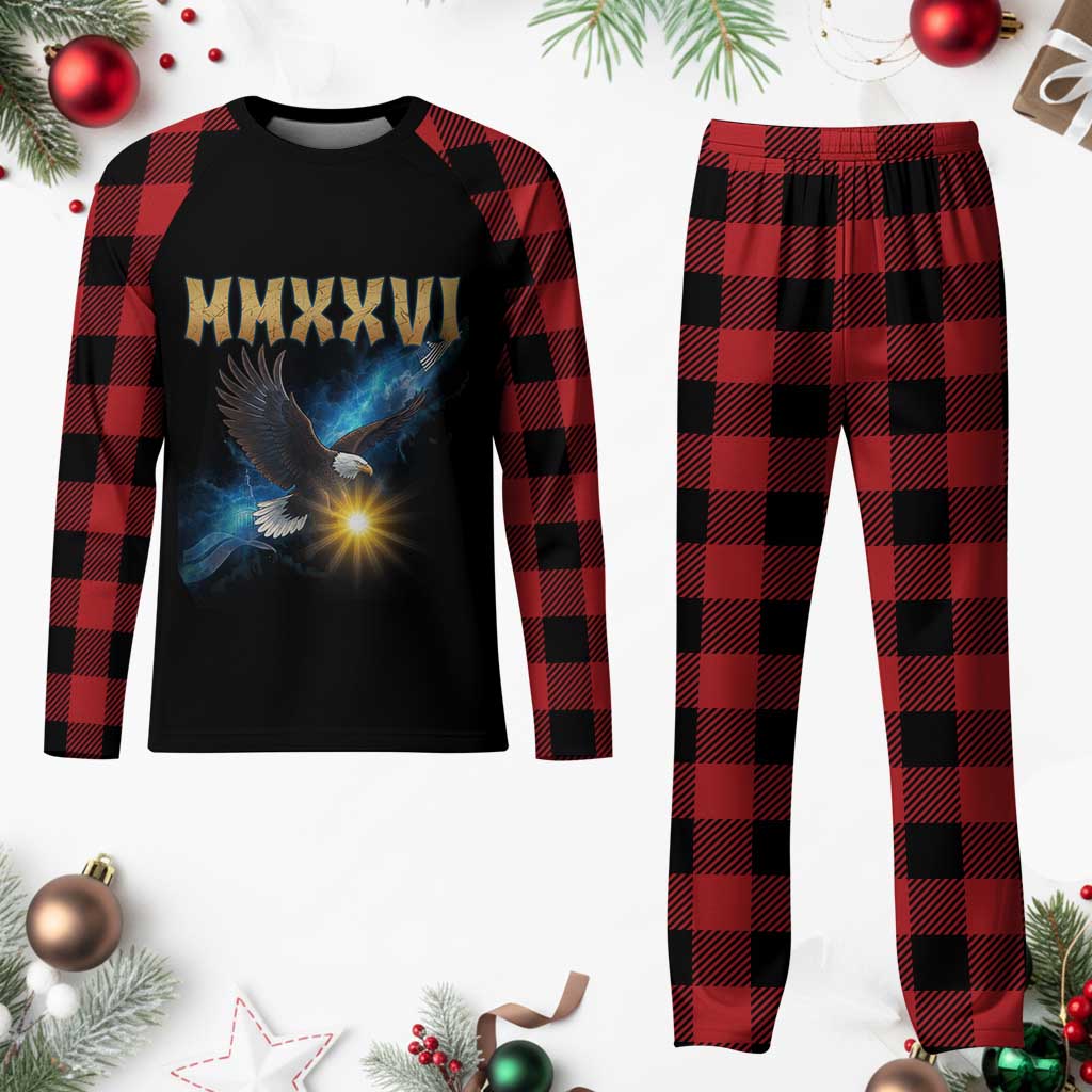 MMXXVI 2026 Eagle Plaid Pajama Set Epic Patriotic Capitol Flag USA 250th Anniversary TS02 Buffalo Plaid Print Your Wear