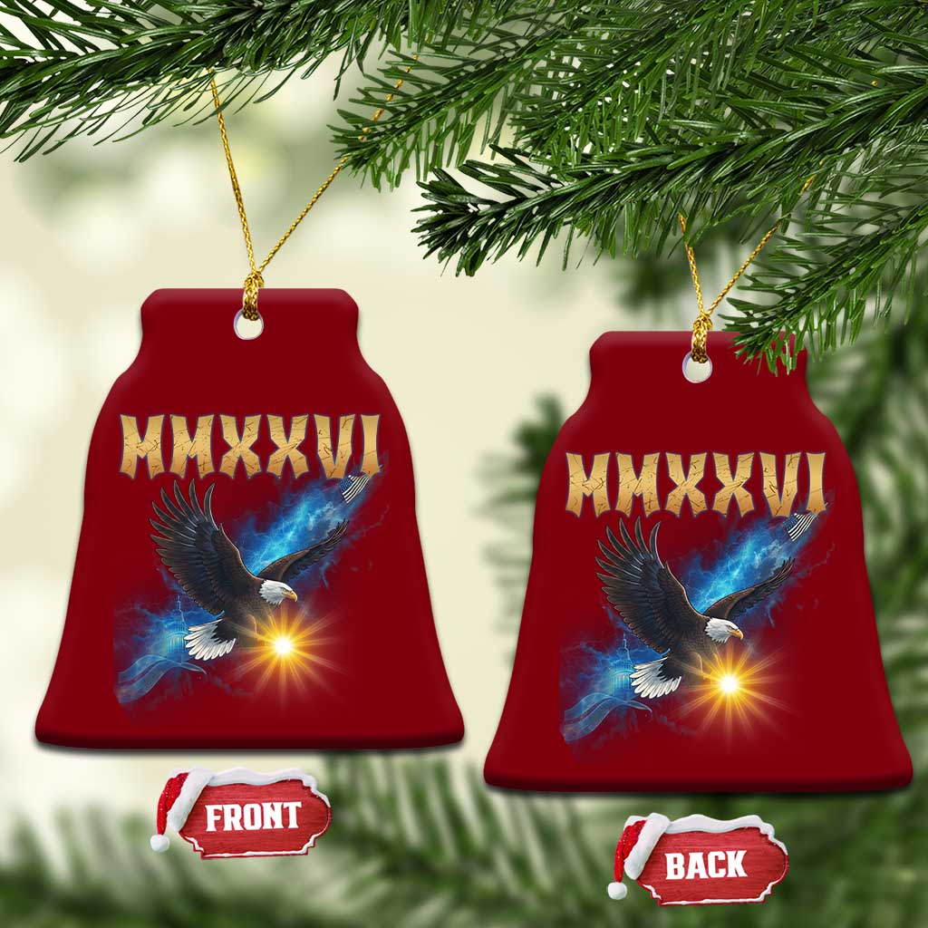 MMXXVI 2026 Eagle Ceramic Ornament Epic Patriotic Capitol Flag USA 250th Anniversary TS02 Print Your Wear