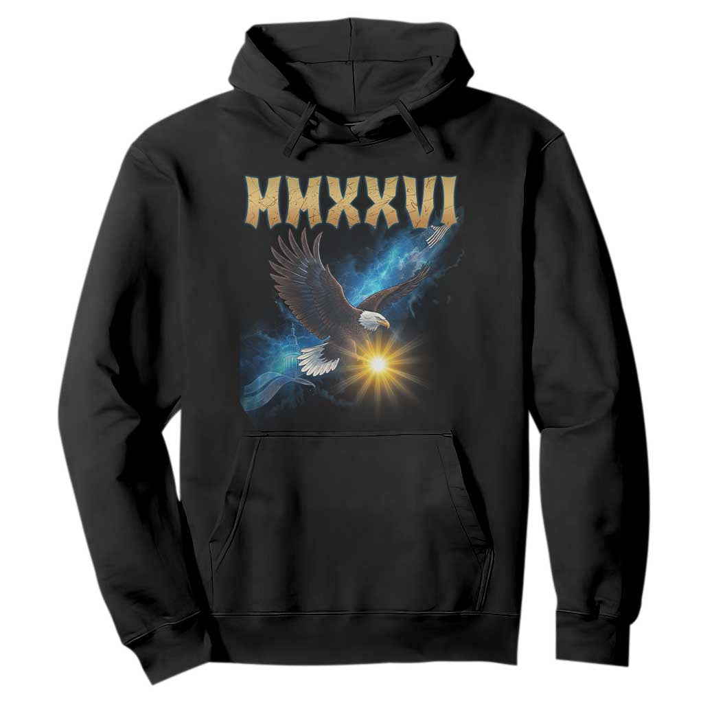 MMXXVI 2026 Eagle Hoodie Epic Patriotic Capitol Flag USA 250th Anniversary TS02 Black Print Your Wear
