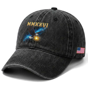 MMXXVI 2026 Eagle Washed Cotton Baseball Cap Epic Patriotic Capitol Flag USA 250th Anniversary TS02 Print Your Wear