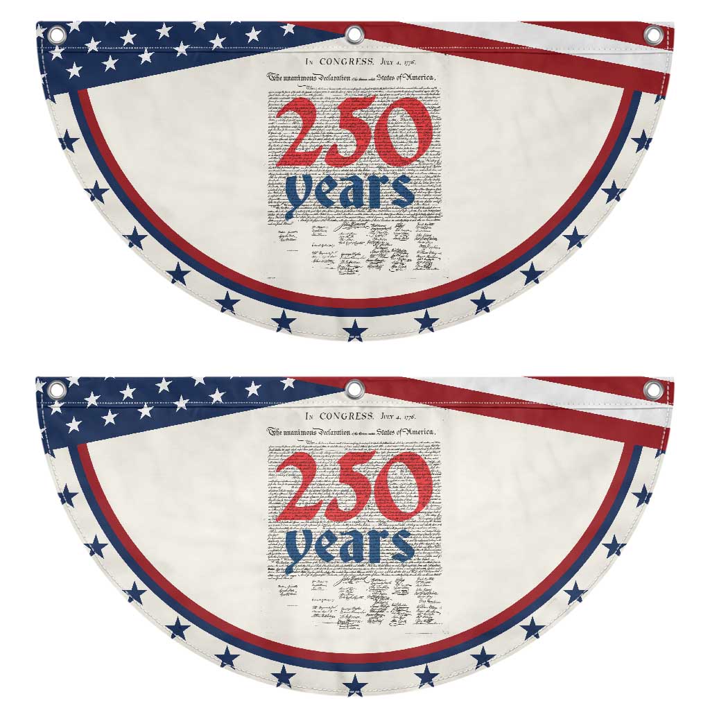 250 Years Declaration of Independence Patriotic Fan Flag Historic 1776 to 2026 Semiquincentennial TS02 2pcs pack Classic Beige Print Your Wear