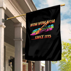 Nom Nom Nom Crayons Garden Flag Since 1775 Funny Military Joke Veterans TS02 Print Your Wear