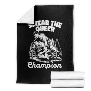 Sarcastic Smear The Qur Playround Game Throw Blanket LGBTQ Queer Pride TS02 Black Print Your Wear