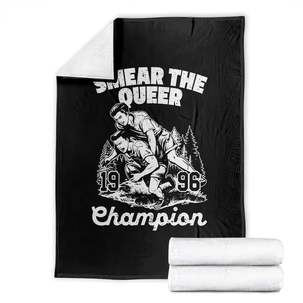 Sarcastic Smear The Qur Playround Game Throw Blanket LGBTQ Queer Pride TS02 Black Print Your Wear