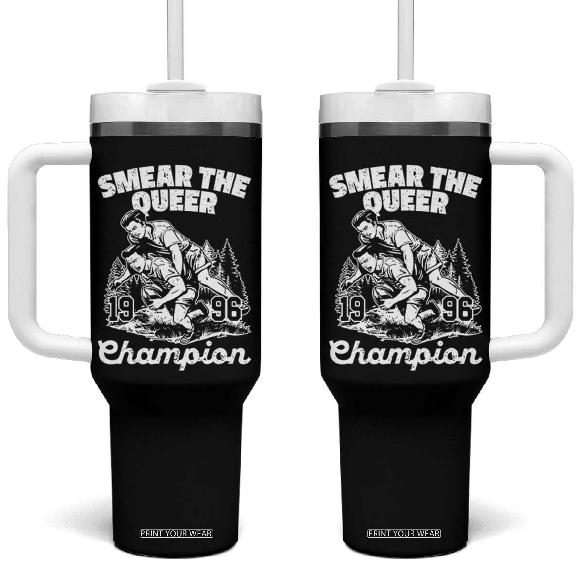 Sarcastic Smear The Qur Playround Game Tumbler With Handle LGBTQ Queer Pride TS02 One Size: 40 oz Black Print Your Wear