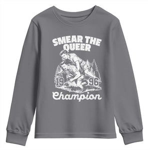 Sarcastic Smear The Qur Playround Game Youth Sweatshirt LGBTQ Queer Pride TS02 Charcoal Print Your Wear
