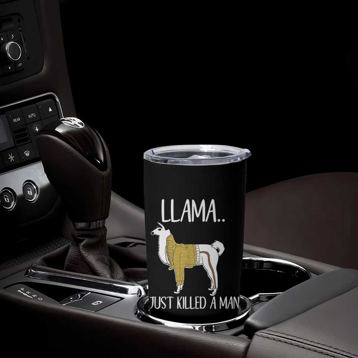 Funny Llama Just Killed a Man Tumbler Cup Animal Pun Internet Meme TS02 Print Your Wear