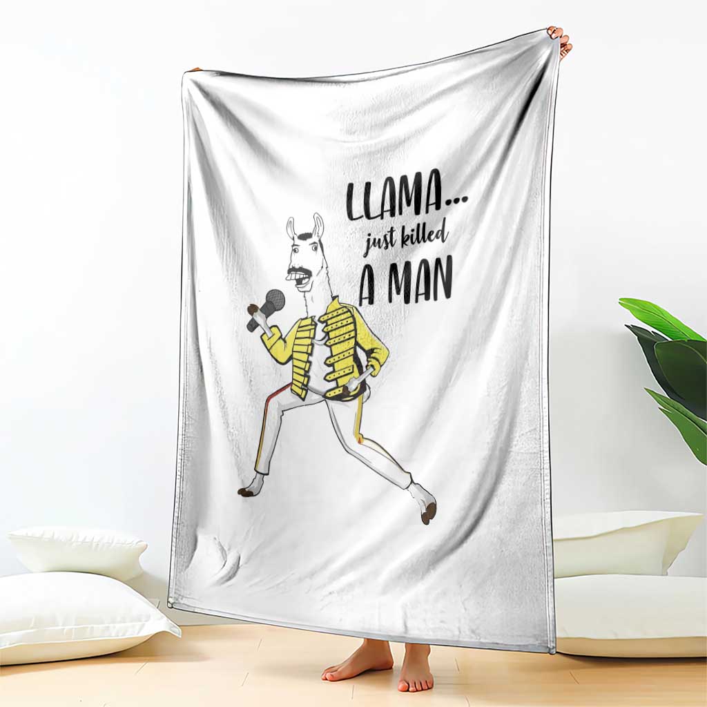 Funny Llama Just Killed a Man Throw Blanket Singing Animal Pun Internet Meme TS02 Print Your Wear