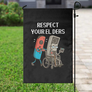 Respect Your Elders Retro Gaming Meme Garden Flag Funny Gamer Controller 80s TS02 Print Your Wear