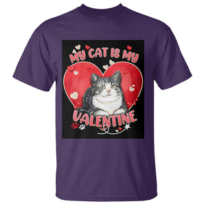 My Cat Is My Valentine T Shirt Meowentine Cute Heart TS02 Purple Printyourwear