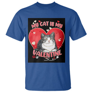 My Cat Is My Valentine T Shirt Meowentine Cute Heart TS02 Royal Blue Printyourwear