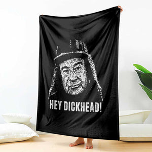 Hey Dckhead Grumpy Old Man Humor Throw Blanket Jerk Sarcastic Comedy TS02 Print Your Wear