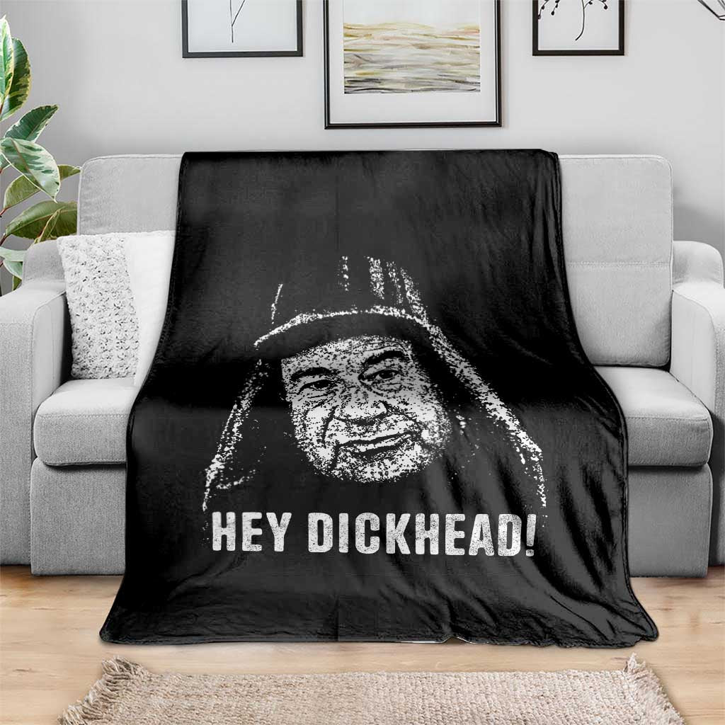 Hey Dckhead Grumpy Old Man Humor Throw Blanket Jerk Sarcastic Comedy TS02 Print Your Wear