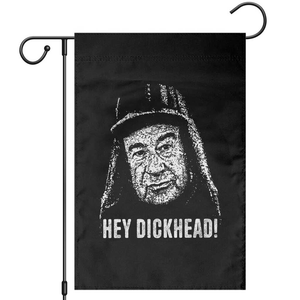 Hey Dckhead Grumpy Old Man Humor Garden Flag Jerk Sarcastic Comedy TS02 Black Print Your Wear