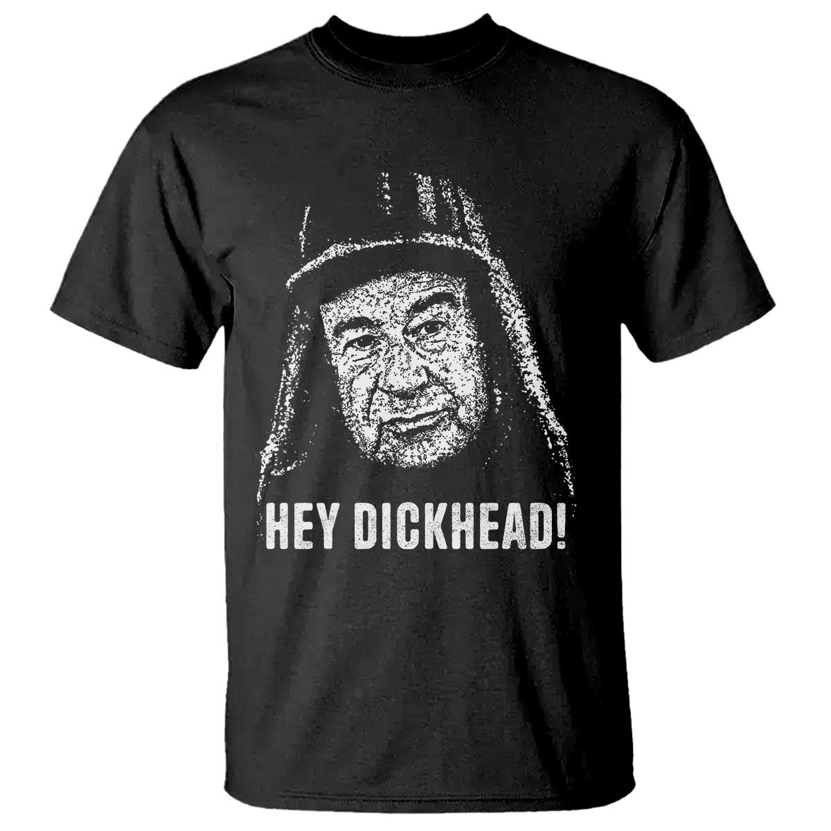 Hey Dckhead Grumpy Old Man Humor T Shirt - Jerk Sarcastic Comedy TS02 Black Print Your Wear