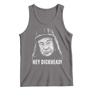 Hey Dckhead Grumpy Old Man Humor Tank Top Jerk Sarcastic Comedy TS02 Deep Heather Print Your Wear