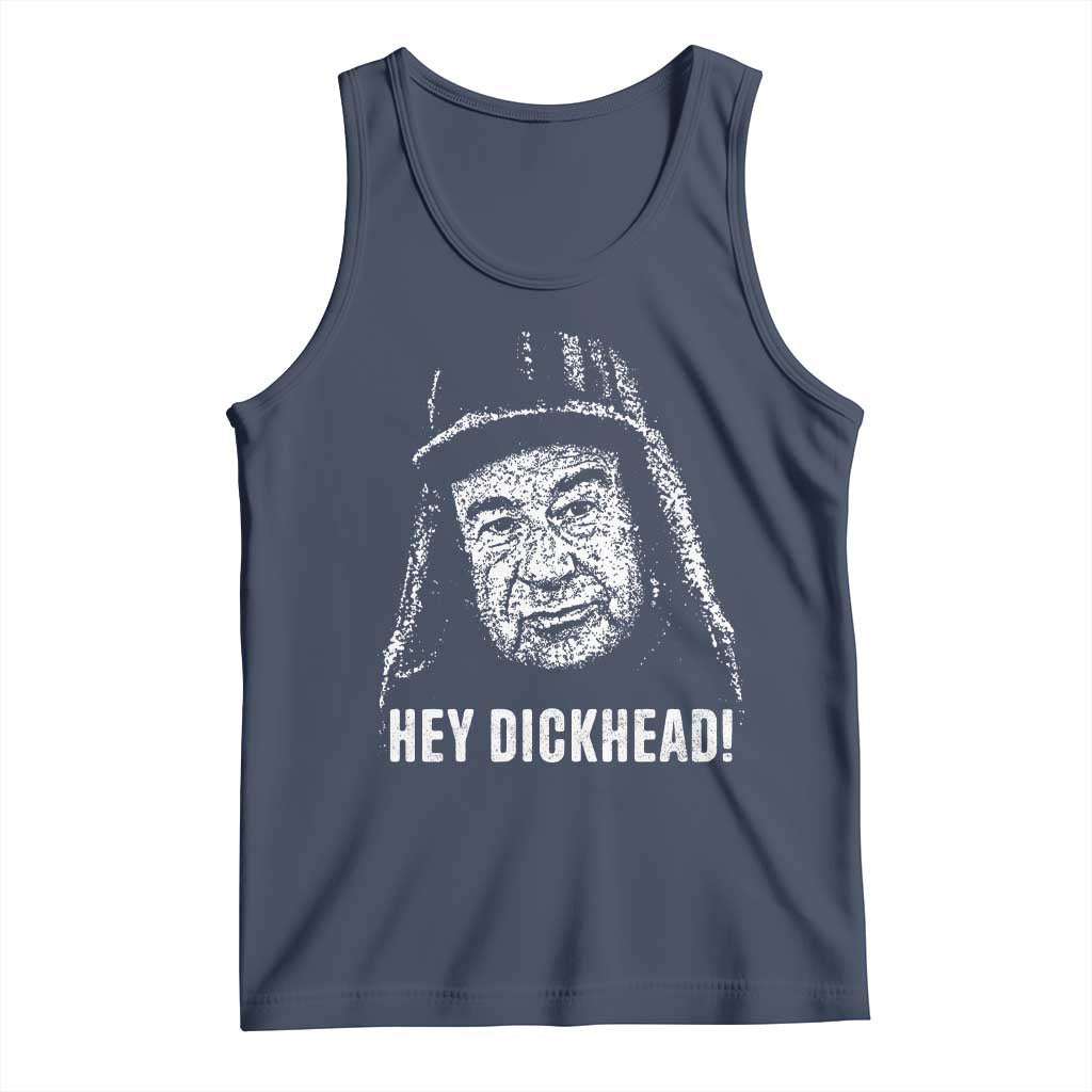 Hey Dckhead Grumpy Old Man Humor Tank Top Jerk Sarcastic Comedy TS02 Navy Print Your Wear